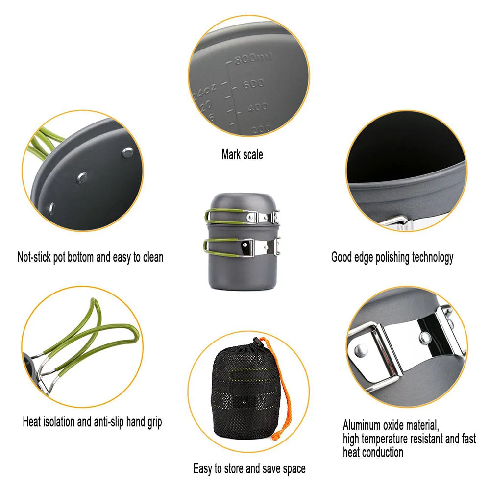 Camping Kookset Ultralight — Compact & Lichtgewicht voor 2 Personen